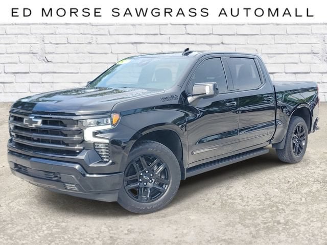 2024 Chevrolet Silverado 1500 High Country in Black — front three-quarter view