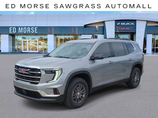 2026 GMC Acadia Elevation in Sterling Metallic — front three-quarter view