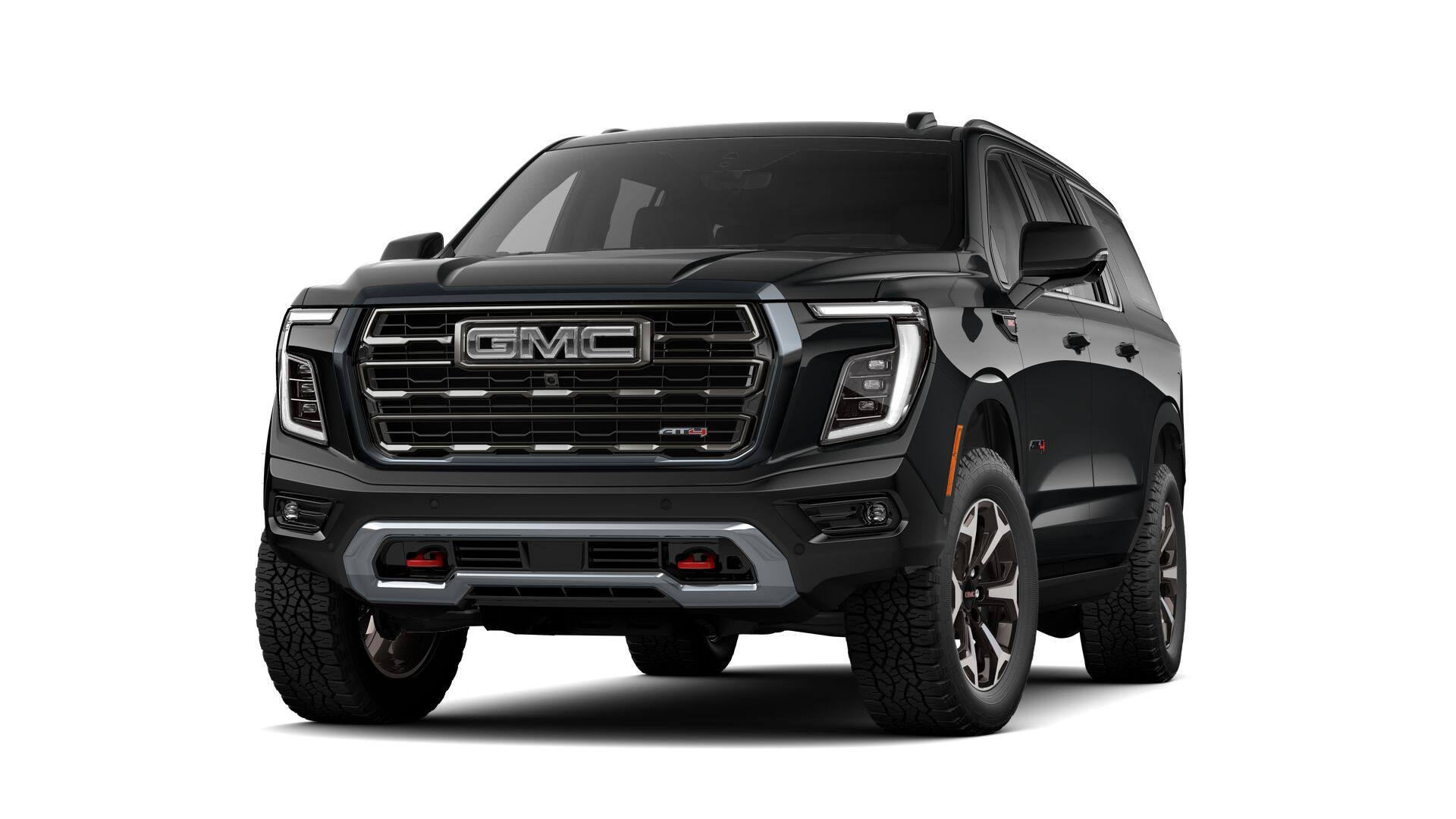 2026 GMC Yukon XL AT4 Ultimate in Onyx Black — front three-quarter view