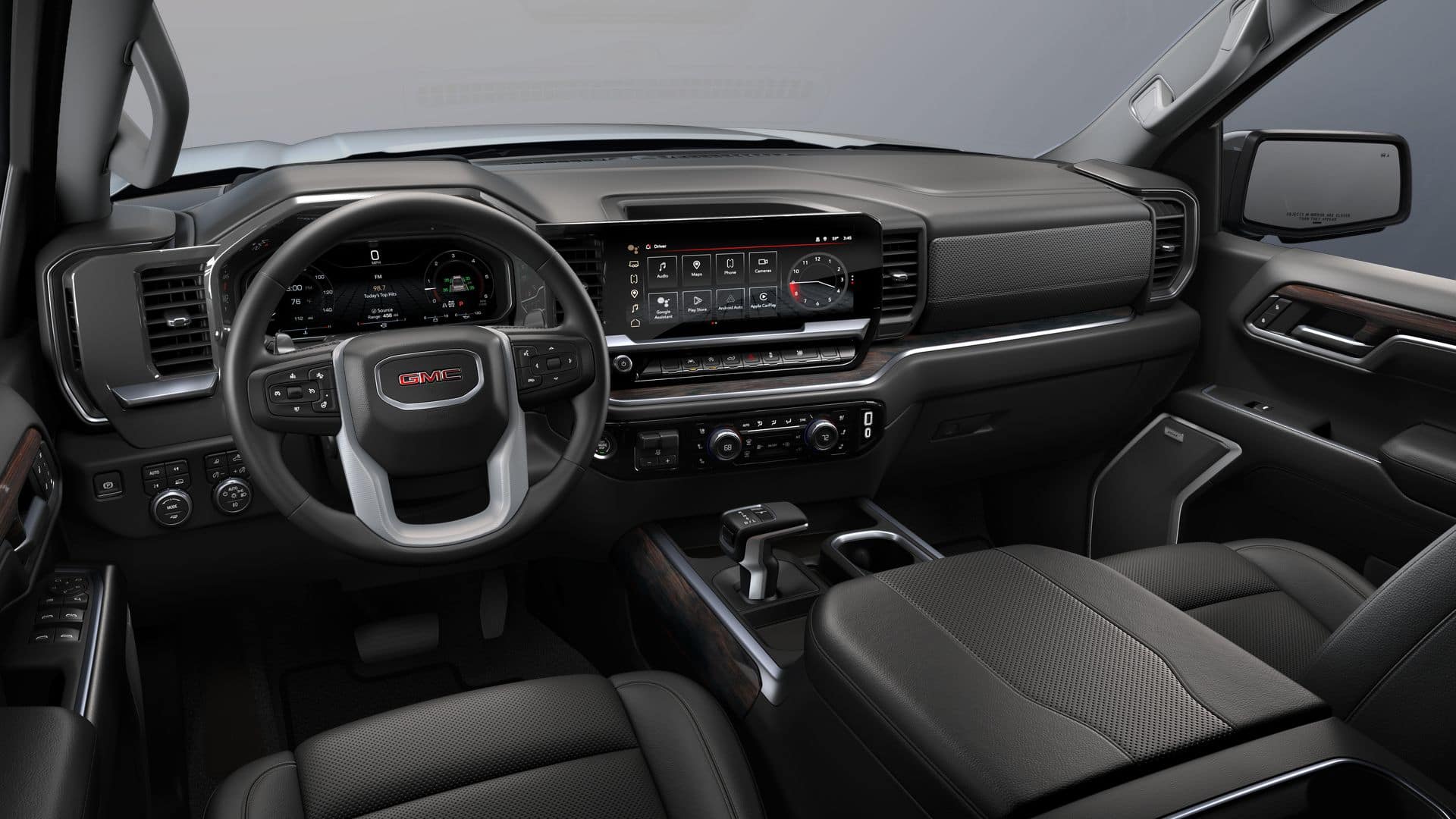 2026 GMC Sierra 1500 SLT in Onyx Black — front three-quarter view