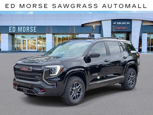 2026 GMC Terrain AT4 in Ebony Twilight Metallic — front three-quarter view