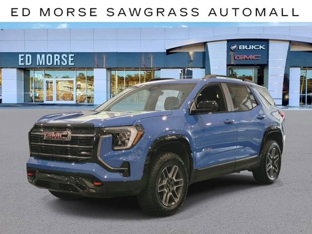 2026 GMC Terrain AT4 in Rapids Metallic — front three-quarter view