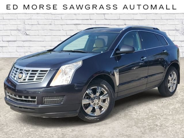 2016 Cadillac SRX Luxury Collection in Sapphire Blue Metallic — front three-quarter view