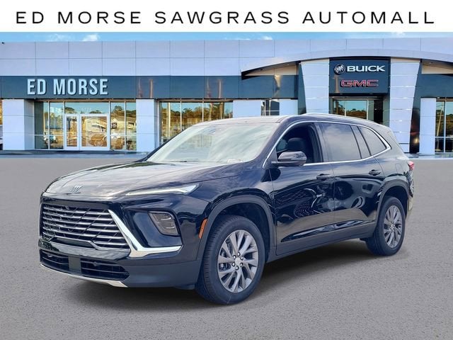 2026 Buick Enclave Preferred in Ebony Twilight Metallic — front three-quarter view