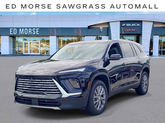 2026 Buick Enclave Preferred in Ebony Twilight Metallic — front three-quarter view