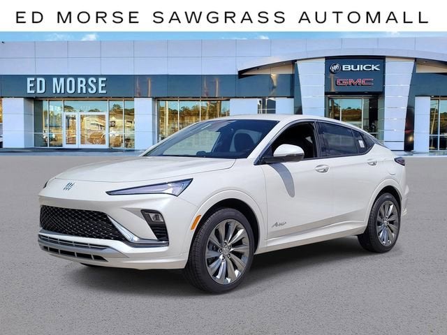 2026 Buick Envista Avenir in White Frost Tricoat — front three-quarter view