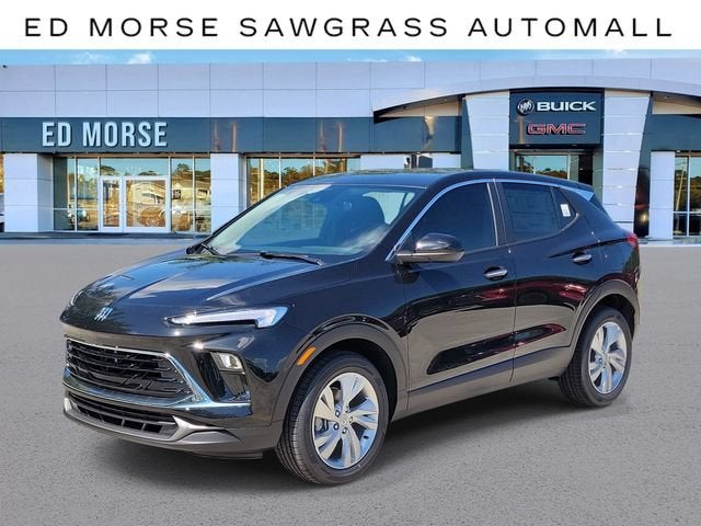 2026 Buick Encore GX Preferred in Ebony Twilight Metallic — front three-quarter view