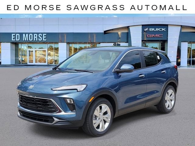 2026 Buick Encore GX Preferred in Ocean Blue Metallic — front three-quarter view