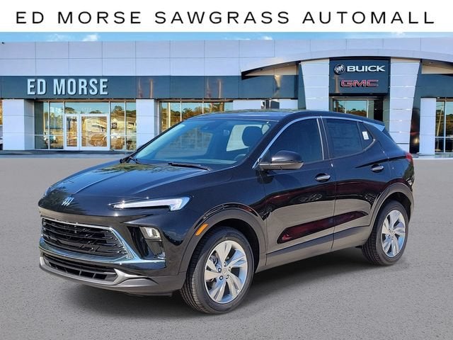 2026 Buick Encore GX Preferred in Ebony Twilight Metallic — front three-quarter view