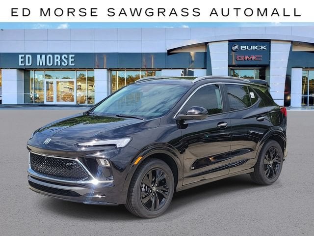 2026 Buick Encore GX Sport Touring in Ebony Twilight Metallic — front three-quarter view