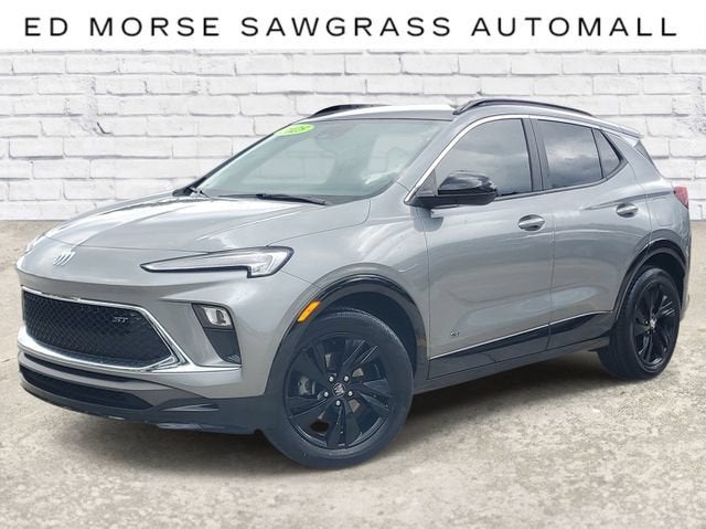 2025 Buick Encore GX Sport Touring in Moonstone Gray Metallic — front three-quarter view