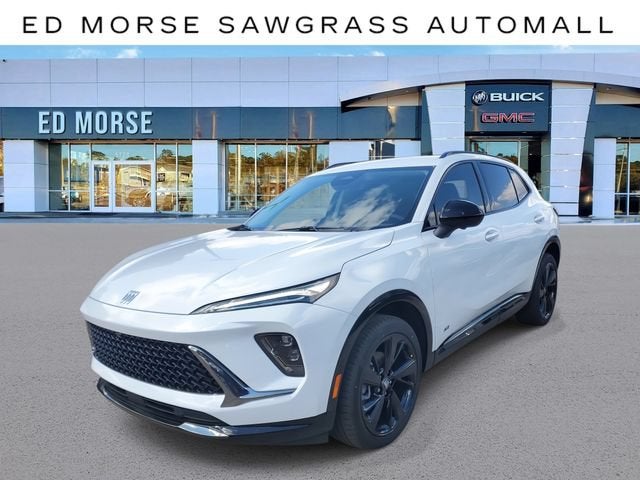 2026 Buick Envision Sport Touring in Iridescent White Tricoat — front three-quarter view